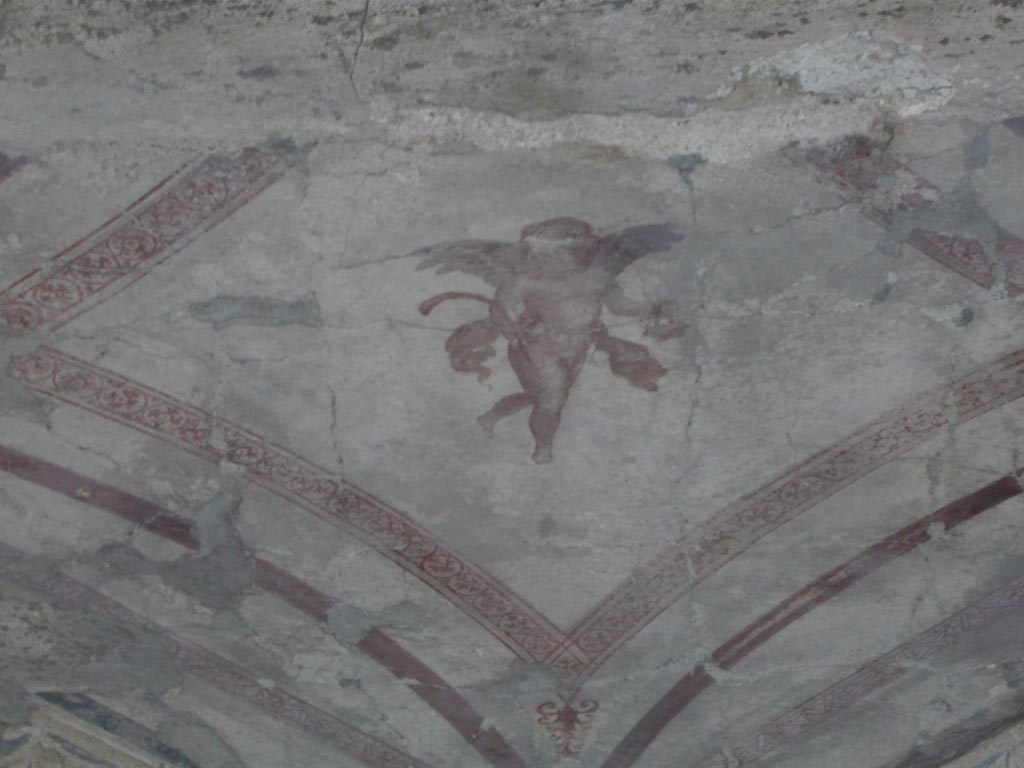 V.30 Herculaneum, March 2008. Wall painting of a naval battle from room 3, cubiculum. Photo courtesy of Sera Baker
